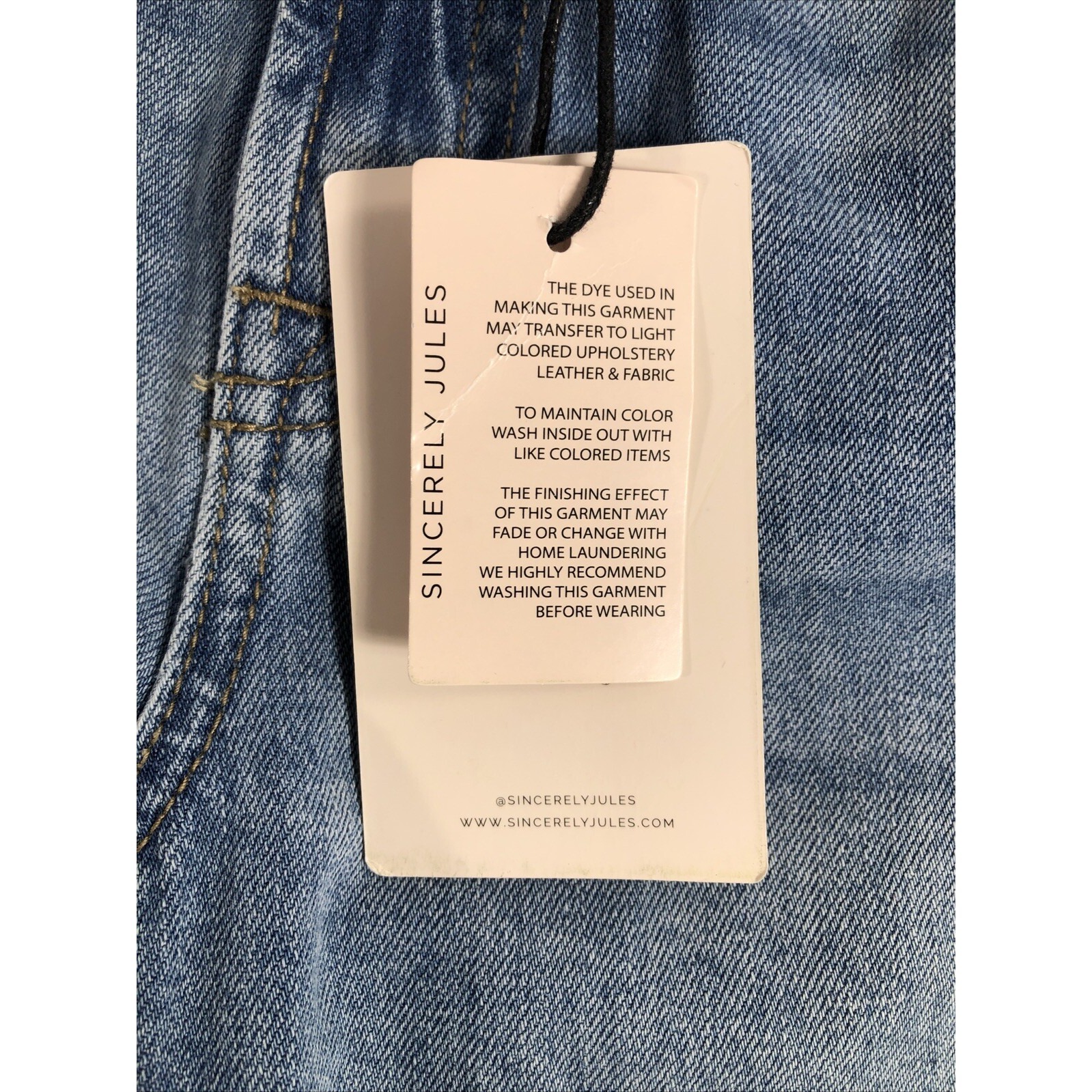 Sincerely Jules Jeans Women's 0/24 Denim Blue High Rise Straight Stretch Nwt — image 7 of 8